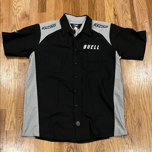 Men's Buell Black and Gray Racing Shirt